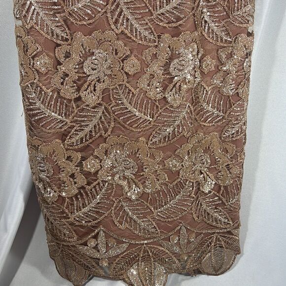 BHLDN  COCKTAIL DRESS SEQUINED EMBELLISHED NEW ROSE GOLD - Picture 9 of 9